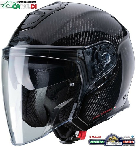 CABERG CASCO MOTO SCOOTER FLYON JET FULL CARBON MISURA M 57-58 CON PINLOCK  | eBay