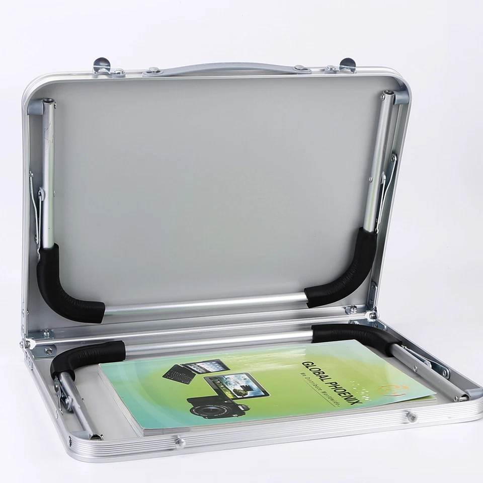 24" Folding Table Portable Aluminum Picnic Party Dining Camping Laptop Tables - Image 4 of 4