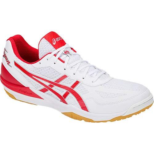 asics white red