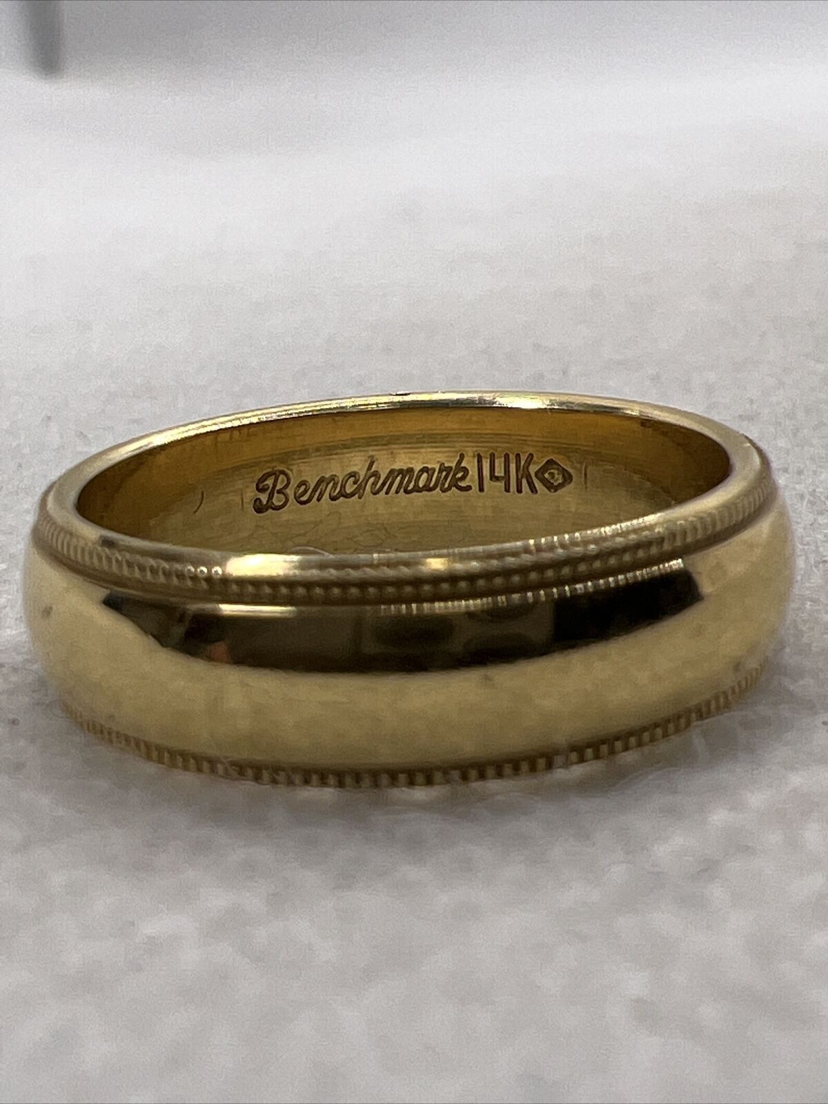 BENCHMARK Elegant Solid 14K Yellow Gold DOME Styl… - image 1