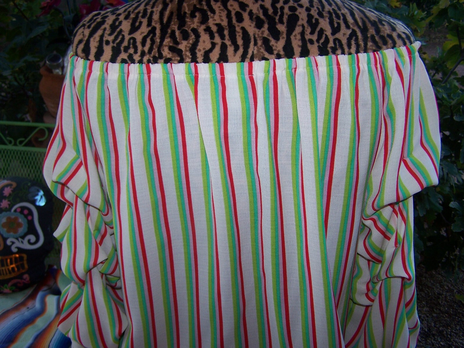 NWT~Boho Festival On/Off The Shoulder Ruffle Sleeve Tie Bottom Blouse~L~Boutique