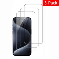 3X Tempered Glass Saver Film Screen Protector For iPhone 15 Plus Pro Max