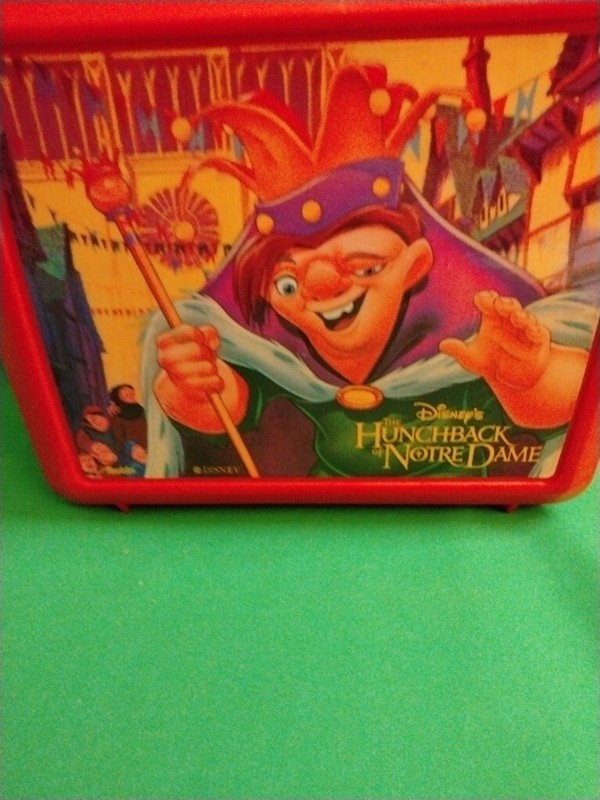 Disney Hunchback of Notre Dame Plastic Red Lunch Box