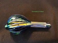 High Percentage Salmon Trolling Fly 4” Double UV On Black Series 3 Pack Rigged