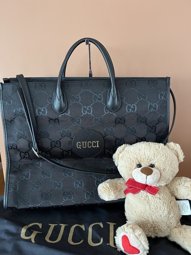 Authentic Gucci Black Off The Grid Large Tote Bag With Strap Preloved Gently Use