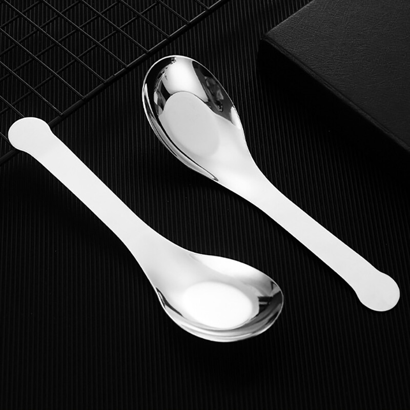 1Pcs Stainless Steel Chinese Soup Spoons Home Kitchen Deepen Large