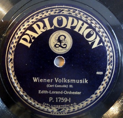 Edith Lorand - Wiener Volksmusik - Parlophon - 12'' 78 RPM