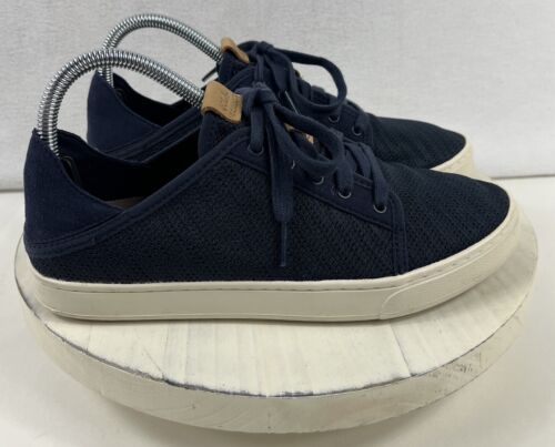 Womens Olukai PEHUEA LI Navy Dede Lace-Up Sneakers 20379 - Size 8
