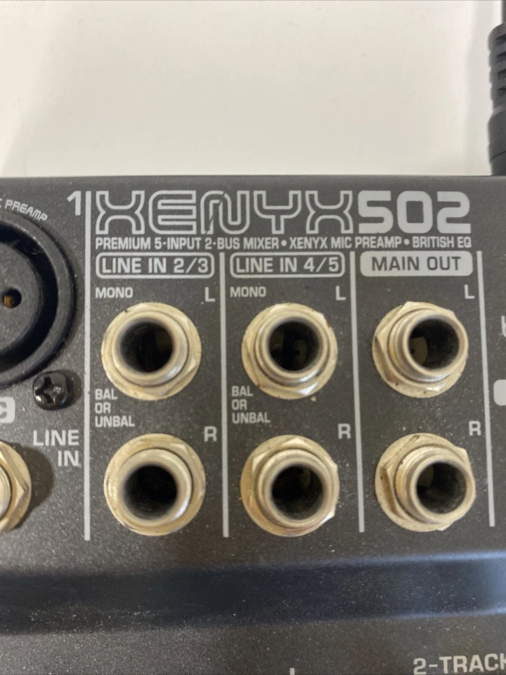 Behringer Xenyz 502 5-Input 2 Bus Mixer Mic Preamp British EQ Console No Cord - Image 2 of 4