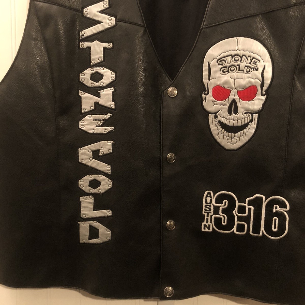 Stone Cold Steve Austin Vest 90s Vintage Men's XL Original Gem WWF