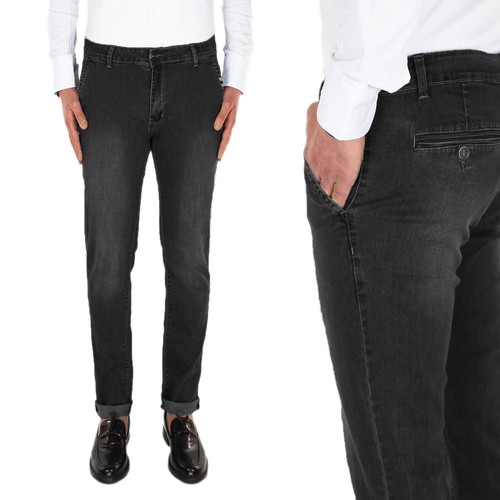 Jeans Uomo Leggero Blu Nero Pantalone Casual Tasca America 44 46 48 50 52 54 - Imagen 6 de 40