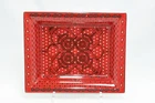 Hermes Change tray red geometry porcelain Ashtray plate tableware