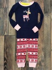 Girls Nwt GYMBOREE Fair Isle Reindeer Christmas Holiday Pjs 18-24 M