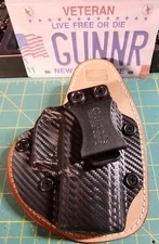 FITS RUGER, TAURUS, COLT MODELS  IWB HYBRID HOLSTER KYDEX/LEATHER CONCEALED  CCW