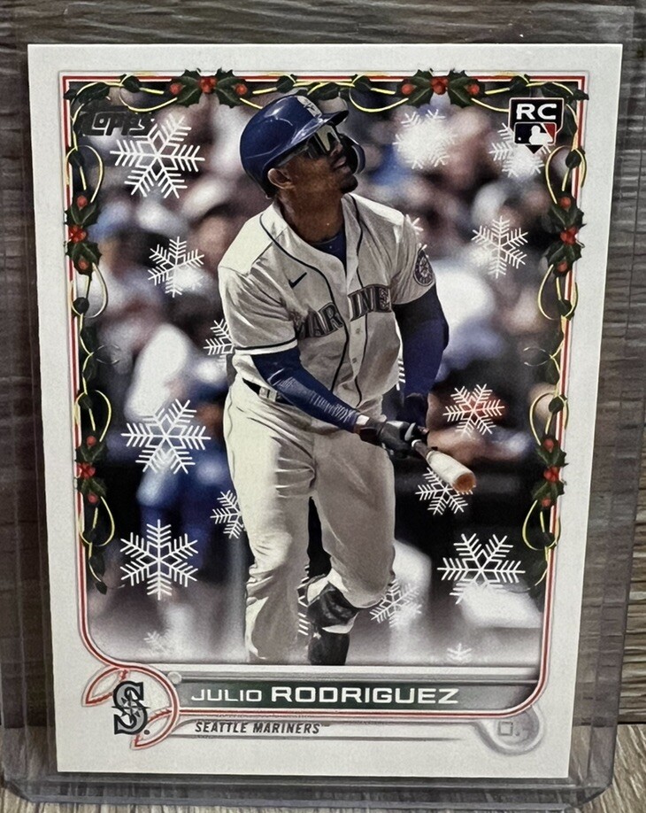 Julio Rodriguez 2022 Topps Holiday Rookie Card #HW44 Seattle Mariners