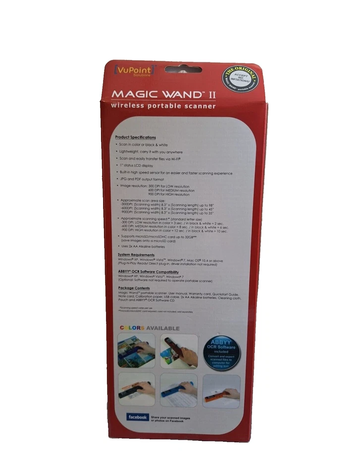 VuPoint Scanner Magic Wand II wireless portable scanner ST44R (PDS-WFST44R-VP) - Image 3 of 4