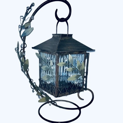 Lanterna vintage PartyLite votiva Tealight giardino Lites #P8927 - Foto 3 di 6