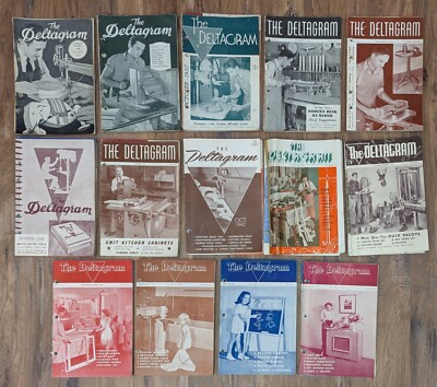 #ad 79 The Deltagram Woodworking Rockwell Delta Craft Magazines Years 1935 1949 Lot $149.99