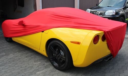 Cubierta protectora garaje completo roja con bolsillos espejos para Chevrolet Corvette C6 - Imagen 1 de 3