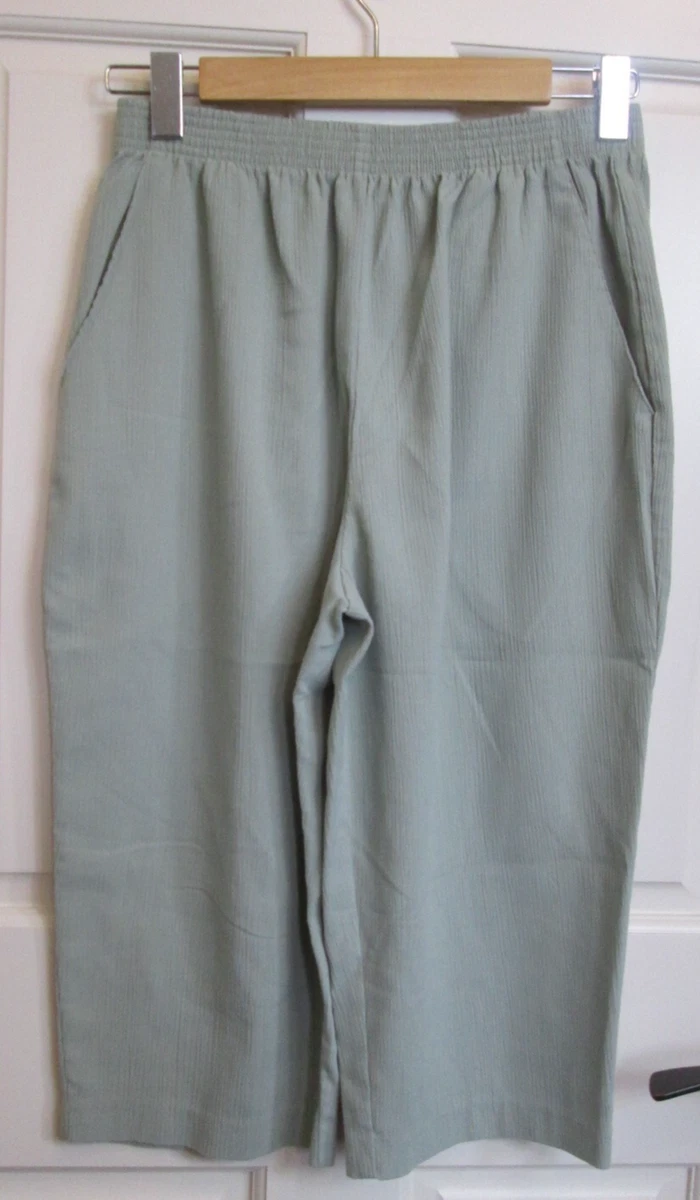 Capris (Pantalon Court) Briggs New York - Taille 16W (Plus Size) - Imprimé Feuilles - Occasion Très Bon État