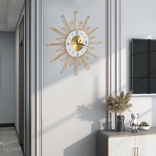 50CM Retro Metal Art Sunburst Clock Mid Centu...