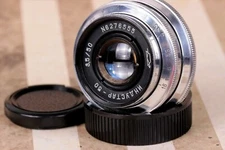 INDUSTAR-50 50mm f/3.5, USSR Lens for FED Zorki Leica M39 mount  Silver KMZ