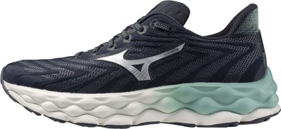 Mizuno Wave Sky 8 Damen-Laufschuhe grau gepolstert Carbon Komfort Turnschuhe