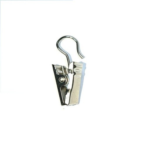 100 X Stange Ring Vorhang Drapierung Federung Clips & ; Haken Bürste Vernickelt