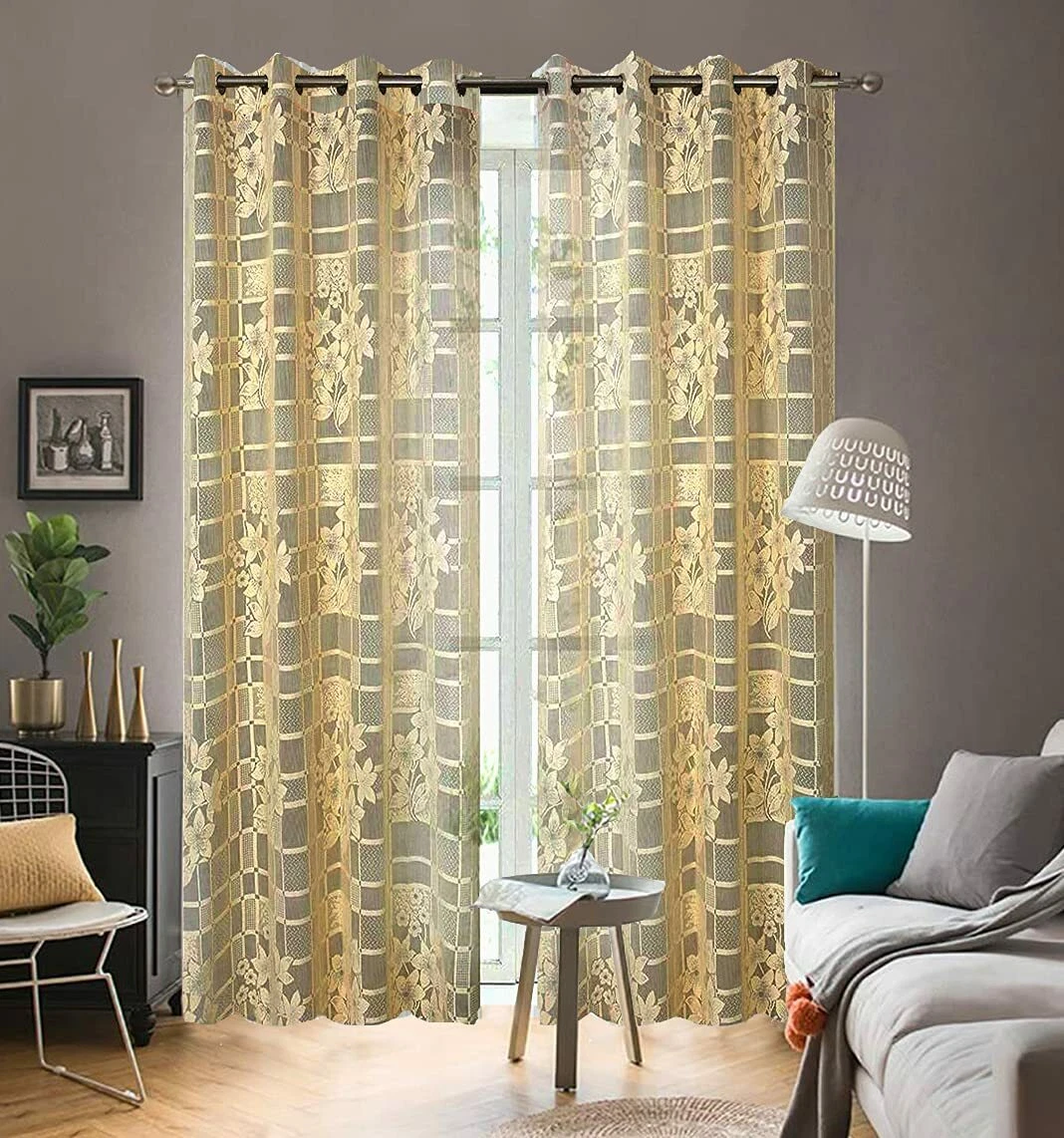 New 2 Piece Window Curtain Set - 5 Foot
