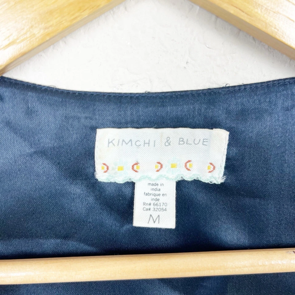 Chaleco Kimchi y Azul Adornado con Cuentas Talla Mediana Foto 3 de 4