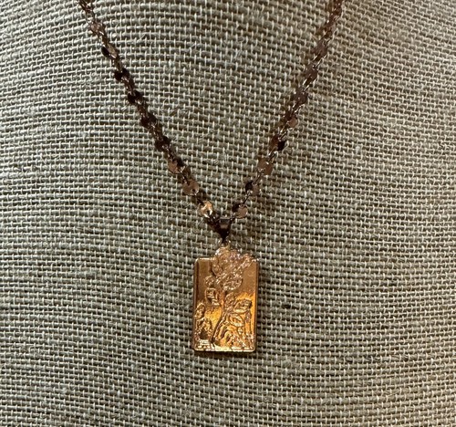 Disney Beauty & The Beast Enchanted Rose Faux Gold Necklace Box Lunch Exclusive - Picture 2 of 5