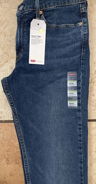 Levi's 511 Slim Flex Stretch Eco Performance Blue Jeans Mens Size 34x34 for  sale online | eBay