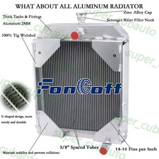 3 Row Aluminum Radiator Fits Allis Chalmers Tractor D17 Gas & LP 70229702