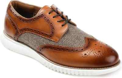 Thomas Vine Mens Wilder Wingtip Derby Shoes Color Cognac  display picture 3