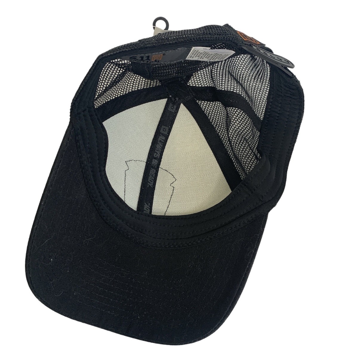 Five Eleven 5.11 Tactical Fatigue Black Skull Meshback Cap 89418 Snapback Hat View 6