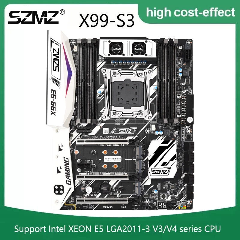 X99 S3 Gaming Motherboard LGA 2011 V3 V4 Support Intel XEON E5 DDR4 ECC RAM ATX