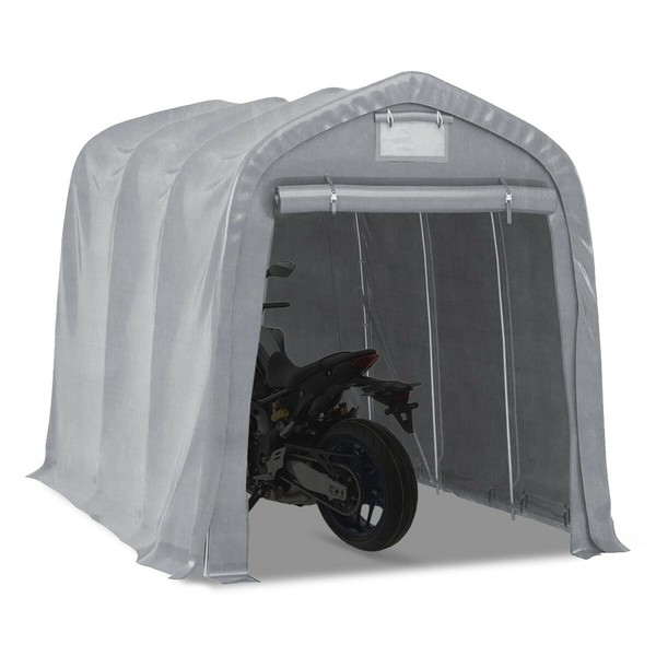 Zeltgarage FüR Yamaha XVS 950 A Midnight Star Motorradgarage MG2 PE Grau-image