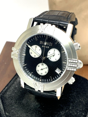 Roberto Bianci Women's Medellin Diamond 44mm Black Swiss Quartz