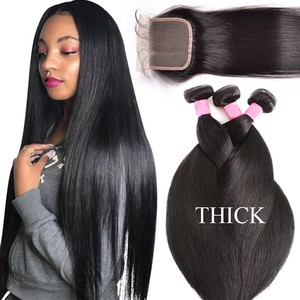 Peruvian Virgin Straight Human Hair Weave 3bundle 4 4 Top Lace