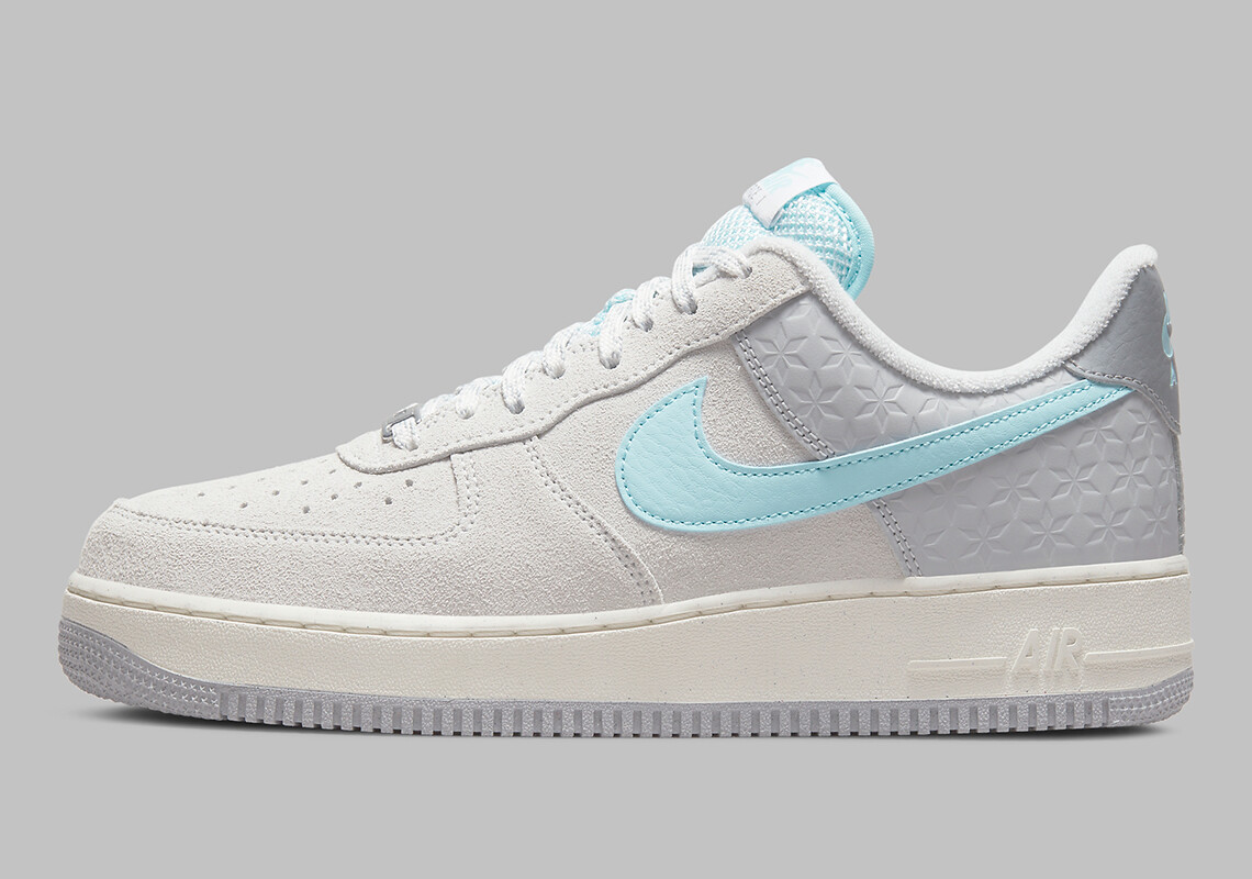 Мужские кроссовки Nike Air Force 1 Low Snowflake Pure Platinum Grey Copa Blue DQ0790-001