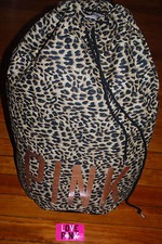 NEW Victoria's Secret VS PINK Cheetah Large Laundry Dorm Bag w/ Strap