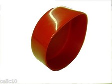 Lot of 2 Red Plastic Caps - Fits 3" OD Tubing - Flexible End Cap 3.00"
