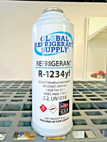 R1234yf, Refrigerant 8 oz. New Self-Sealing Can for Automotive Air Conditioning