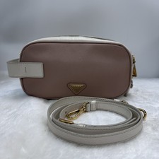 Prada Two‑Tone Saffiano Camera Crossbody Bag Authentic Preowned