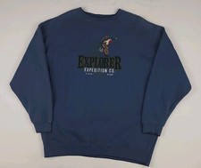 Vintage Explorer Field Gear Duck Embroidered Sweatshirt Outdoor Nature Wildlife 