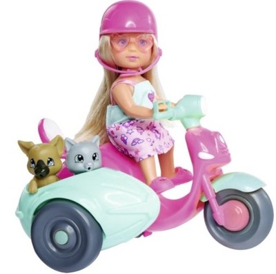 Evi Love Freunde auf dem Roller Puppe Simba Set 12cm