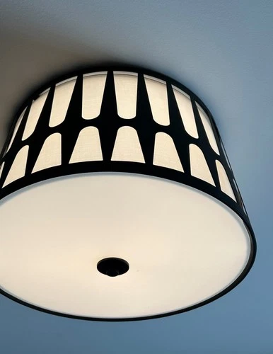 Crystorama Lighting Group ROY-800 Royston 3 Light 18"W Flush - Black - Picture 5 of 9