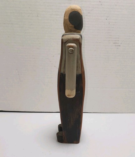 Vintage Wolf Creek legno intagliato arte popolare uomo/donna marito/moglie 1987 firmato usato in ottime condizioni - Foto 7 di 15