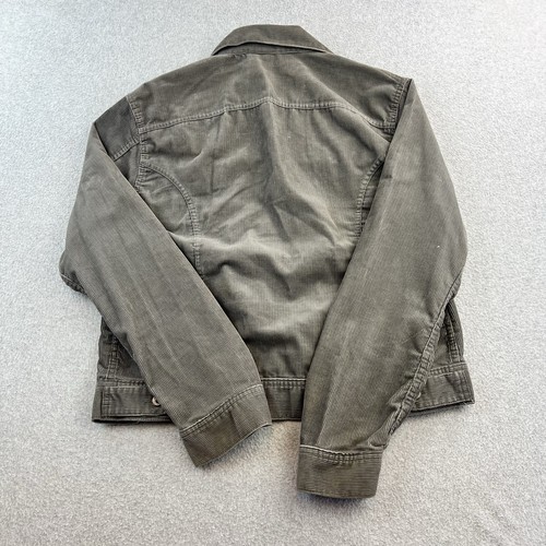 Diesel Jacket Womens Large Green Long Sleeve Corduroy Button Front Casual Ladies - Picture 13 of 13
