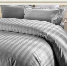 1000 Thread Count 5 Piece Duvet Cover Set Damask Stripe 100 Cotton